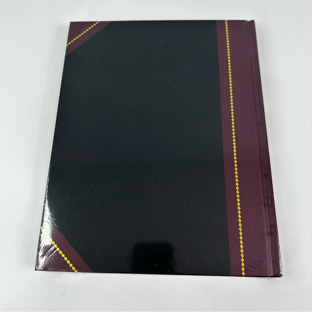 Adams Log Book 150 Pages New & Sealed Black with  Gold Lettering  Maroon Accents